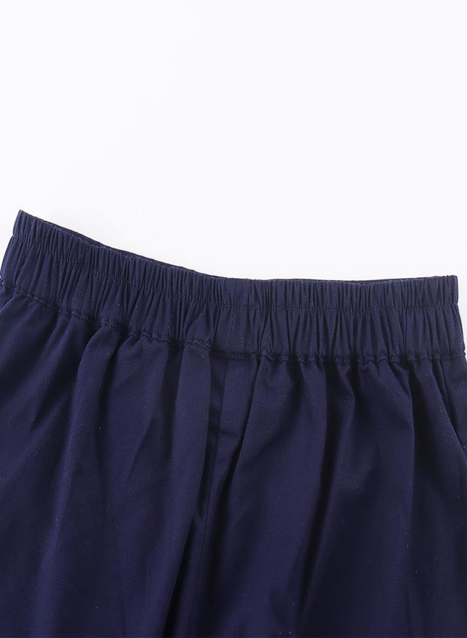 Noomelfish Girls Wrap Skort Cute School Uniform Skirt Shorts, Navy Blue, Size 7-8 Years - Image 5